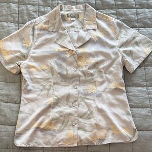 Tommy Bahama Silk Hawaiian Shirt Men’s Medium Floral Camp Button Up